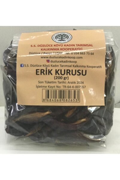 DÜZLÜCE KÖYÜ KADIN TARIMSAL KALKINMA KOOPERATİFİ Mürdüm Eriği Kurusu 200gr