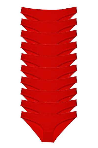TWOX 10 Pieces Super Eco Set Lycra Women's Slip Panties Red