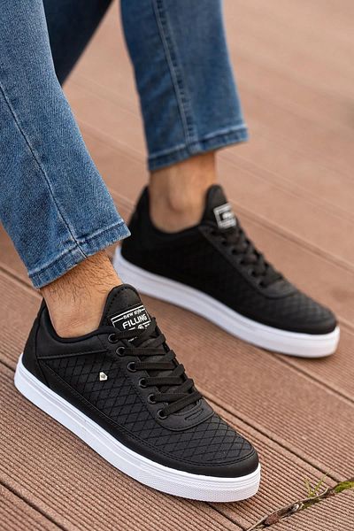 mackrock sports Leather Quilted Daily Orthopedic Comfortable Quality Lace-up Casual Men's Sneaker Sports Shoes