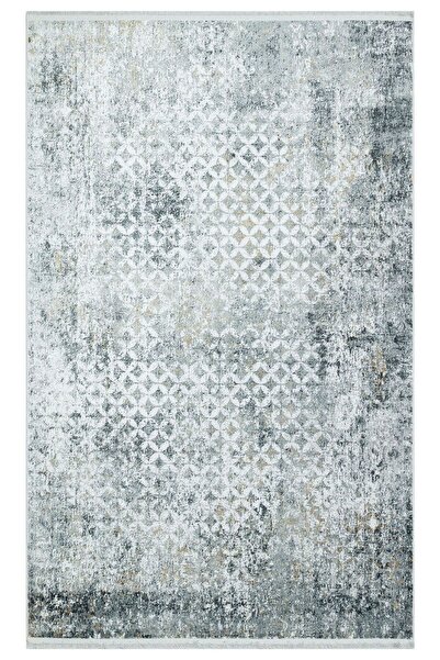 Eko Halı Verona Vr 10 Cream Grey Xw Yumuşak Ipeksi Tuşeli Yüksek Alçak Oymalı...