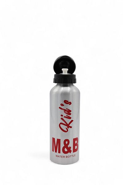 M&B WATER BOTTLE زجاجة مياه من الألومنيوم بحزام حمل على طراز الأطفال، زجاجة مياه للتخييم الرياضي اليومي في الهواء الطلق