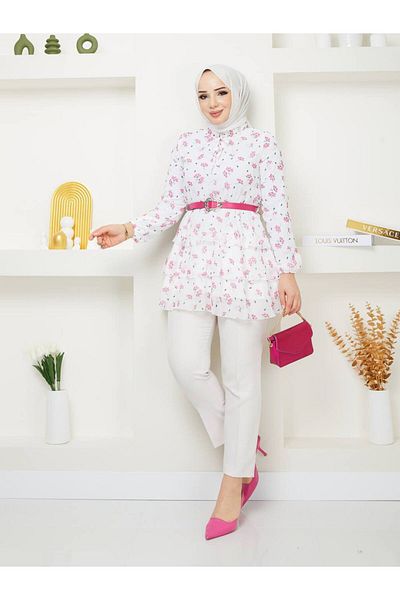 RACE FASHİON Rc2002Model3 Layer Chiffon Tunic