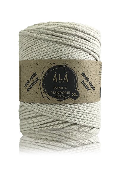 aladepo Τσάντα με αλυσίδα Ecru Cotton Macrame String XL - 500 γραμμάρια