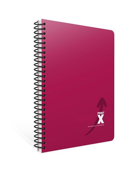 Gıpta Print-X Plastic Notepad with Spiral - 17X24Cm, 160 Sheets, 4+1 Checkers