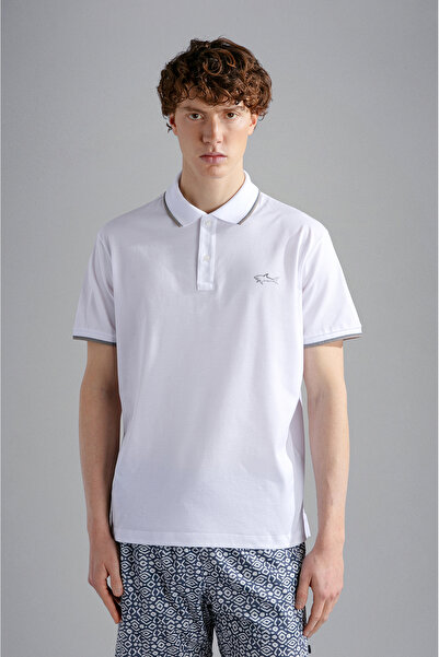 PAUL&SHARK MEN'S KNITTED POLOSHIRT C.WCOTTON