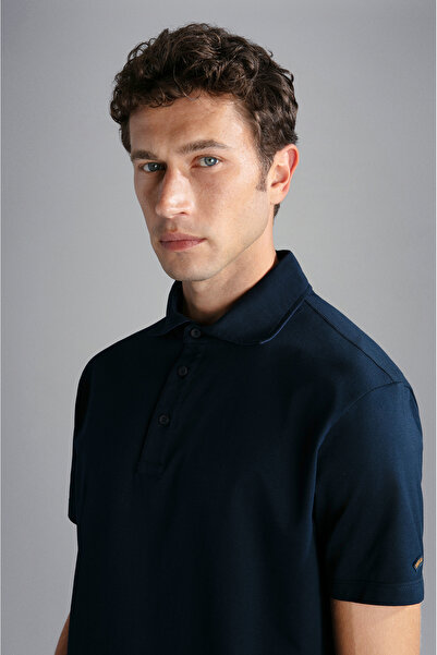 PAUL&SHARK MEN'S KNITTED POLOSHIRT C.WCOTTON