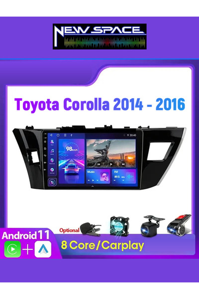 NEWSPACE TOYOTA COROLLA ANDROİD 6GB RAM 128GB ROM 8 ÇEKİRDEK CARPLAY MULTİMEDYA