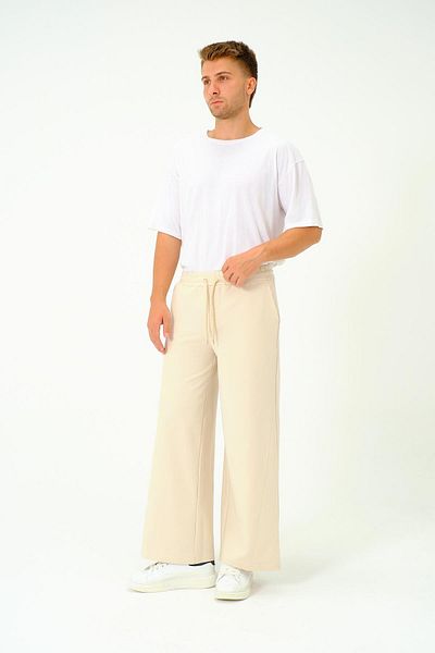 C&City 786 Beige Übergroße Baggy-Jogginghose für Herren