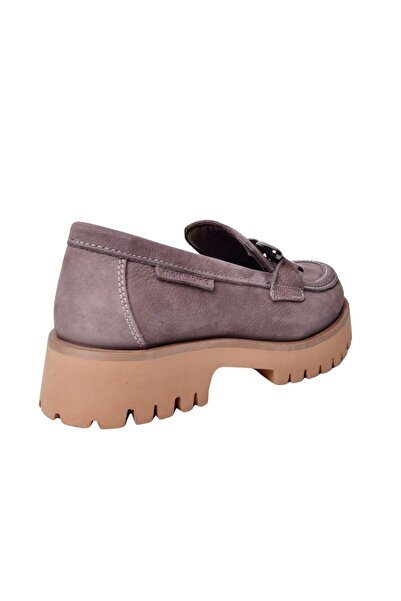 Mammamia D24KA-3175 Vizon Kadın Deri Ayakkabı