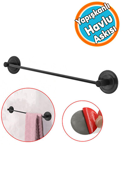 NZB Banyo Lavabo Mutfak Yapışkanlı Bez Havlu Standı Askısı Paslanmaz Metal Si...