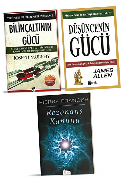 Parola Yayınları Rezonans Kanunu | Düşüncenin Gücü | Bilinçaltının Gücü 3 KİTAP