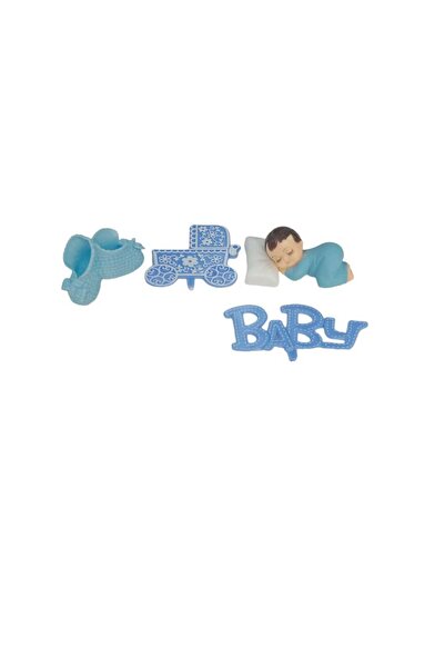 Apsal PASTA ÜSTÜ OYUNCAK SET (MAVİ BEBEK OYUNCAK SET)