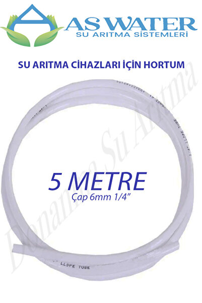As Water Su Arıtma Cihazı Hortumu ( 1/4") 6 mm Beyaz