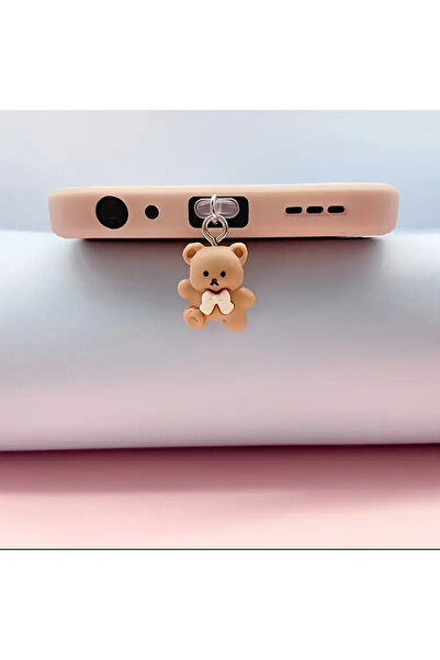 Hatreds Lightning Uyumluu iPhone ve iPad Şarj Söketi Tıpası Ayıcık Figürlü Ye...