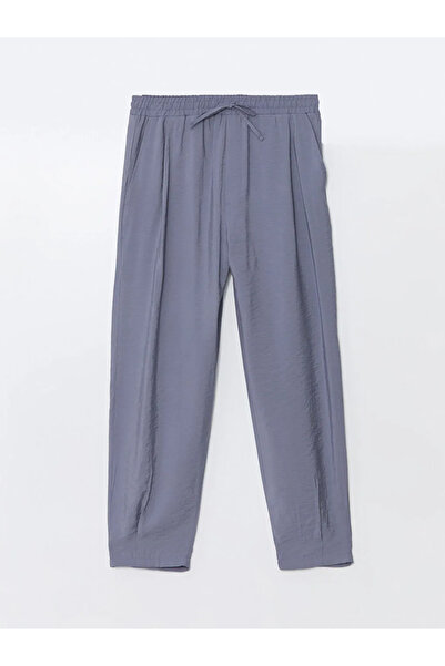 LC Waikiki LCW Modest Antrasit Kadın Beli Lastikli Düz Pantolon