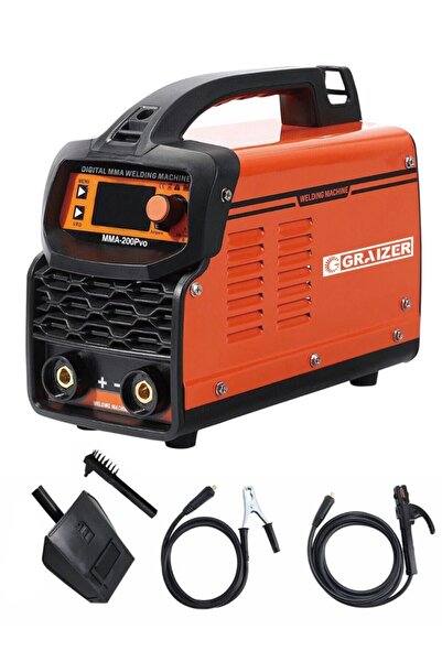 Graizer Alman Mma 200 Amper Profesyonel Dijital Göstergeli Invertör Kaynak Makinesi