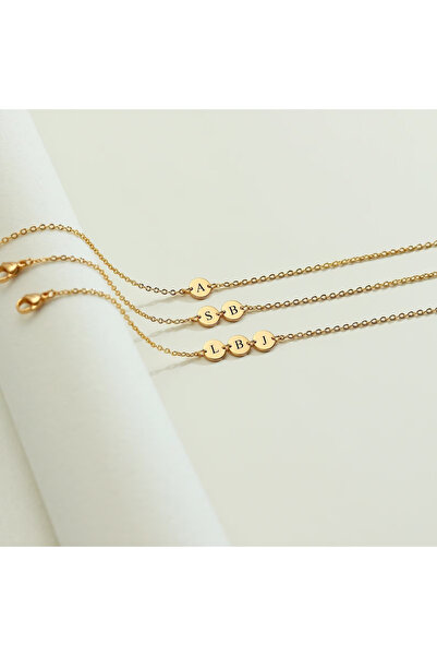 Ay Accessories Harfli Plaka Gümüş Bileklik