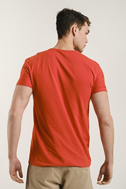 Oksit Ανδρικό μπλουζάκι Riley V-Neck Slim Fit Basic