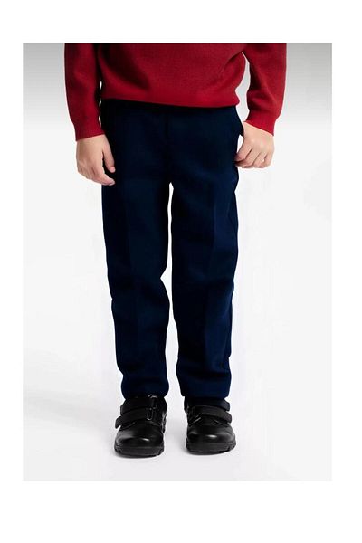 Yakalaa Unisex Elastic Waist Straight Legs Fabric School Pant