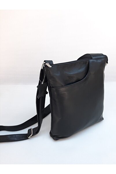 Şimşek Çanta Hakiki Kuzu Derisi Çapraz Çanta