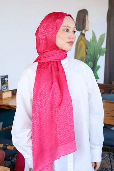 Hint İpek Double Paint Cotton Jacquard Shawl Pmkjkv02-20