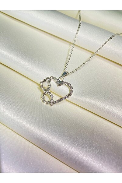 Furtek Aksesuar Kadın Sonsuzluk Simgesi Kalp Model Zirkon Taşlı İnce Zincir K...