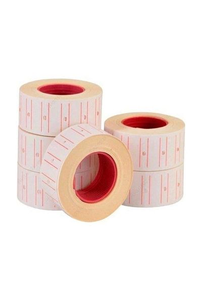 Tanex (12 * 21mm) Λευκή ετικέτα τιμής με γραμμή (800 ΤΕΜ)