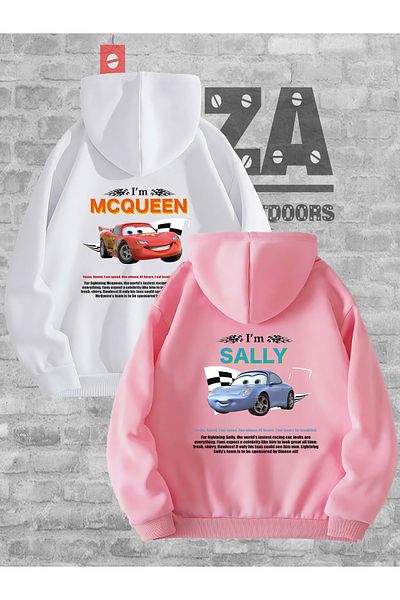 Joza Outdoors McQueen 2 Sally BACK Imprimat Hanorac cu glugă pentru femei și bărbați Set combinat de cuplu