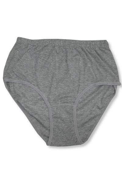 Tutku Set de 6 bato ribbed gri pentru femei, 100% bumbac