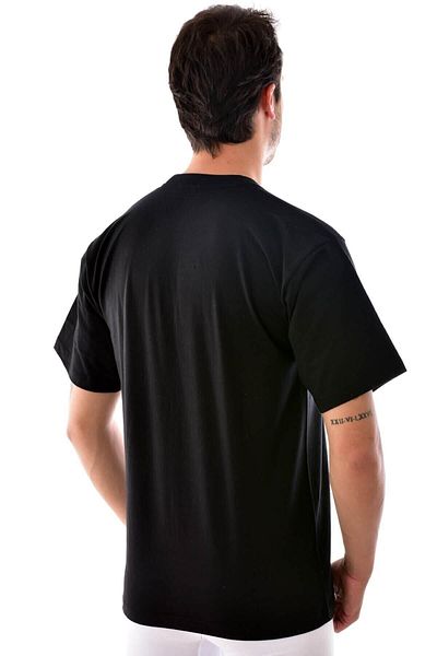 Tutku Men's Black Combed Cotton Crew Neck Half Sleeve Undershirt 6 Pack (model No-0105)