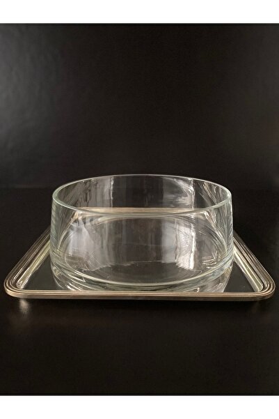 dekorasyon garajı Paşabahçe Mercury Glass Salad and Serving Bowl Medium Size 22 Cm