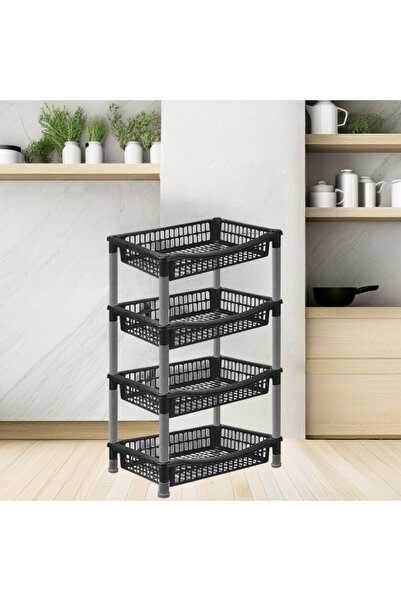 Homie 4 Katlı Plastik Köşeli Dikdörtgen Sebzelik - Düzenleyici Raf Organizer ...