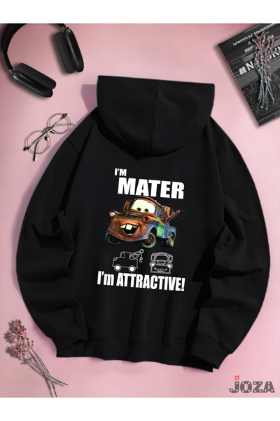 Joza Outdoors Hanorac unisex, femei, bărbați, maters, cu design imprimat pe spate, colorat, cu glugă, din lână