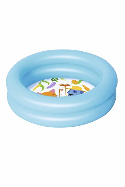BESTWAY Bebek Çocuk Havuz 2 Boğumlu Içi Desenli 61*15 cm Iç Dış Mekan Balkon Teras Bebek Çocuk Havuz