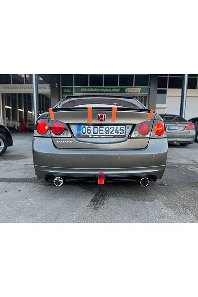 TAN OTO GARAGE Rr Bumper Insert Diffuser Strobe Lamp For Honda Civic Fd6 Case