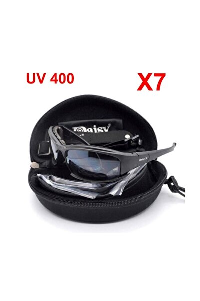 Daisy X7 Uv400 Polarize Değişebilir 4 Lensli Motorsiklet Gözlüğü