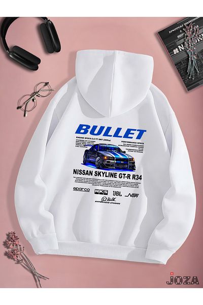 Joza Outdoors Unisex Femei Bărbați Bullet Suki Spate Imprimat Design Colorat Rose Gold Hanorac Fleece cu glugă