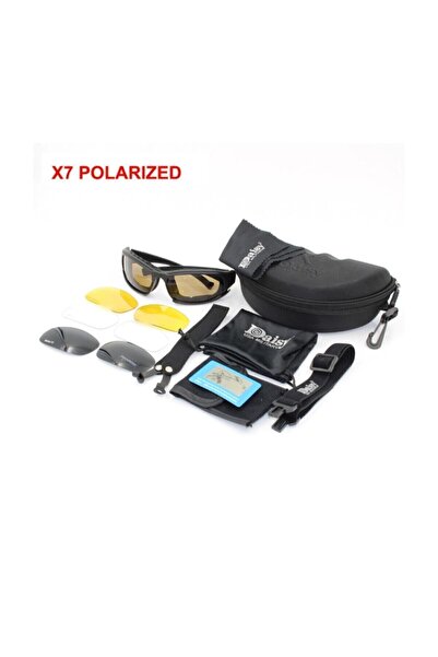 Daisy X7 Uv400 Polarize Değişebilir 4 Lensli Motorsiklet Gözlüğü