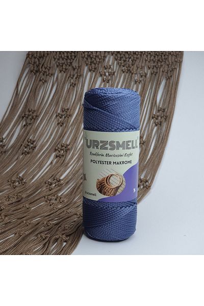 urzsmell Polyester Macrame 100Gr, 140Mt, No. 3 Supla, Bag and Accessory Thread 235 Aviator