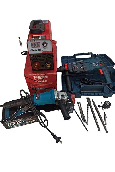 BN5 6 Watt Üçlü set çanta kaynak taş motoru delici kırıcı matkap 8 Volt Darbe...