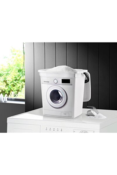 Genel Markalar Beyaz Çamaşır Makinesi Desenli Deterjan Kutusu Saklama Kutusu 6 Lt