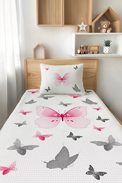 Talia Home مجموعة بيكيه للأطفال بتصميم فراشة واحدة - TLAP-033