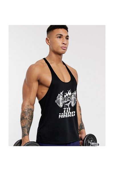 Ghedto To Hard Gym Fitness Tank Top Athlete's Tank Top [black]