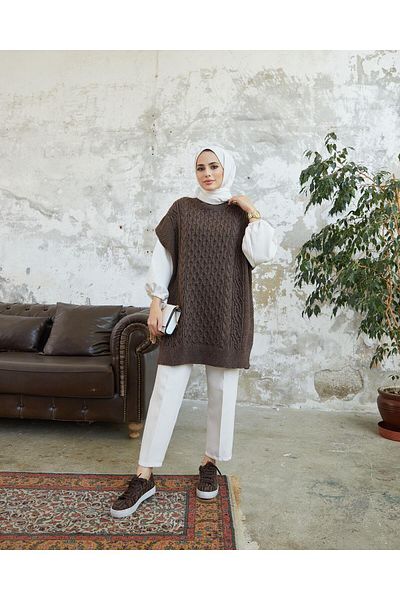 Moda Asrın Slit Detailed Thessaloniki Knit Sweater