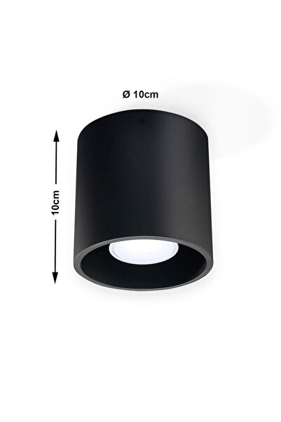 fullreyon 11 x 10 Cm, Metal Kasa 7 Watt BEYAZ IŞIK Gu10 Duy Sıva Üstü Tavan Armatürü Modern Metal Tavan Aplik