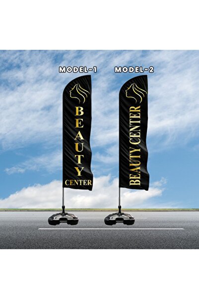 yildiz digital Güzellik Merkezi Yelken Bayrak Olta Bayrak Seti ( Direk + Kumaş + Duba Dahil ) Raşel Kumaş