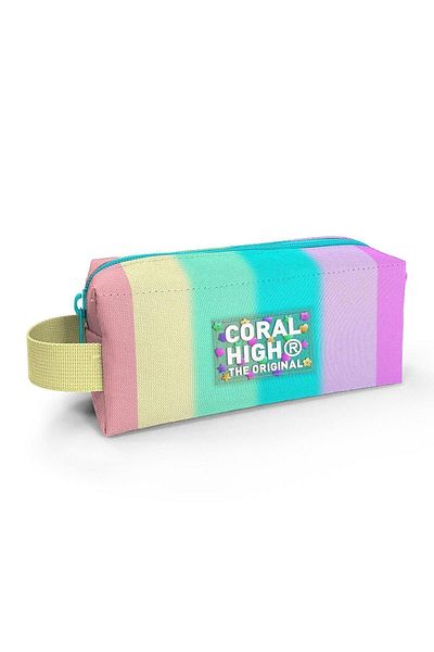Coral High Set of 3 Colorful Striped School Bags
