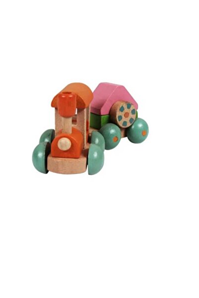 WOODTOY'S ORGANİK OYUNCAK DÜNYASI ÜÇGEN VAGONLU AHŞAP TREN