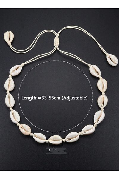 Ephesus Women's Cream Shell Oyster Stone Necklace
