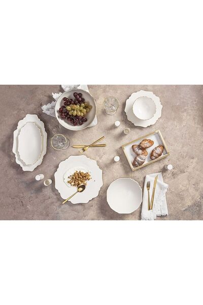 Porland 04ALM007992 Tide Altın Yaldız 58 Parça 12 Kişilik Yemek Takımı